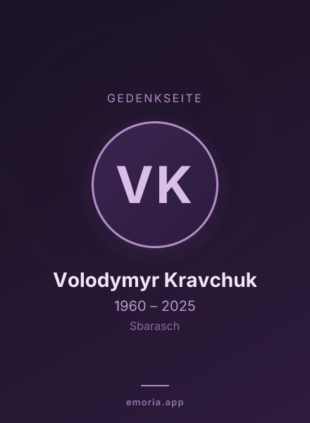 Gedenkportrait von Volodymyr Kravchuk