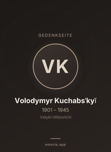 Gedenkportrait von Volodymyr Kuchabsʹkyĭ