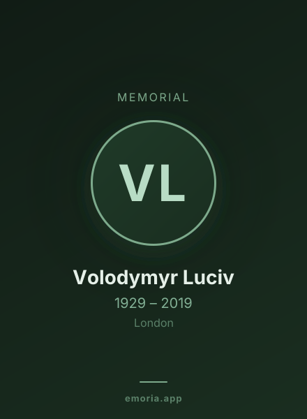 Memorial portrait of Volodymyr Luciv