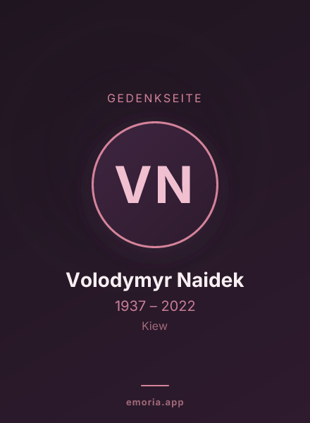 Gedenkportrait von Volodymyr Naidek