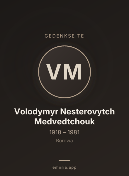 Gedenkportrait von Volodymyr Nesterovytch Medvedtchouk