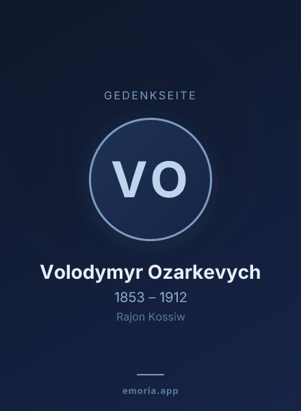 Gedenkportrait von Volodymyr Ozarkevych