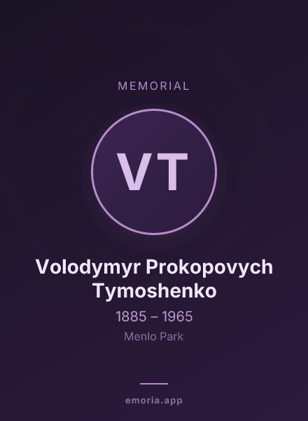 Memorial portrait of Volodymyr Prokopovych Tymoshenko
