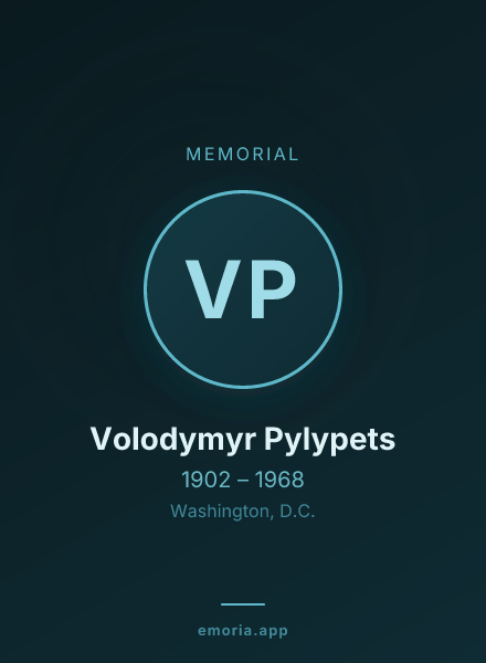 Memorial portrait of Volodymyr Pylypets