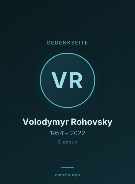 Gedenkportrait von Volodymyr Rohovsky