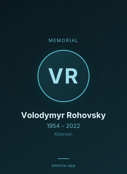 Memorial portrait of Volodymyr Rohovsky