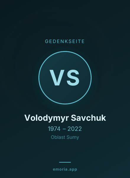 Gedenkportrait von Volodymyr Savchuk