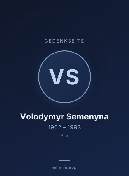 Gedenkportrait von Volodymyr Semenyna