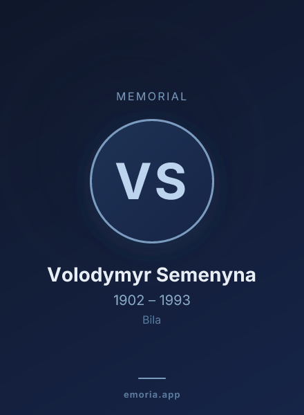 Memorial portrait of Volodymyr Semenyna