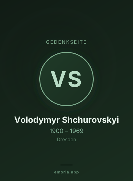 Gedenkportrait von Volodymyr Shchurovskyi