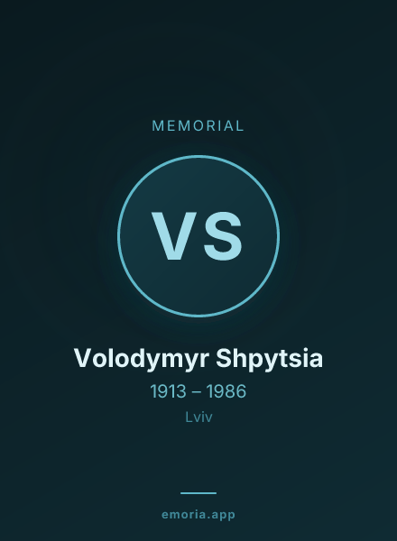 Memorial portrait of Volodymyr Shpytsia