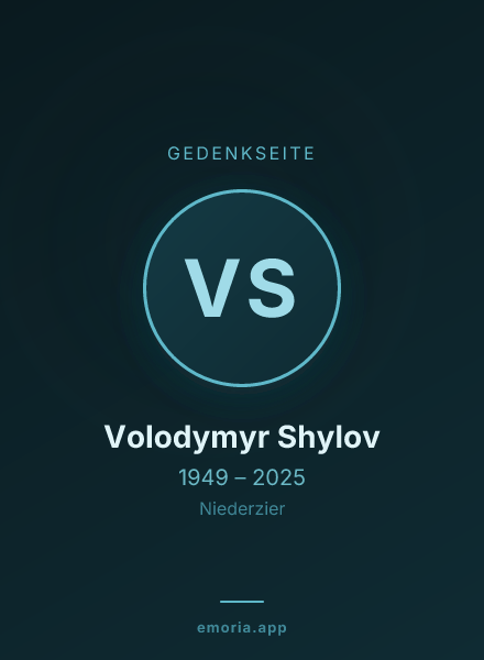 Gedenkportrait von Volodymyr Shylov