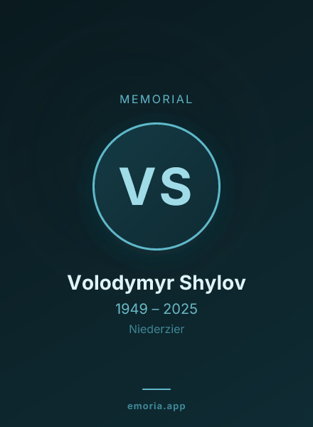 Memorial portrait of Volodymyr Shylov