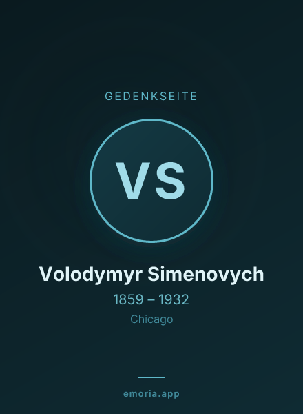 Gedenkportrait von Volodymyr Simenovych