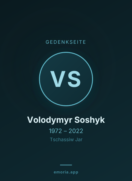 Gedenkportrait von Volodymyr Soshyk
