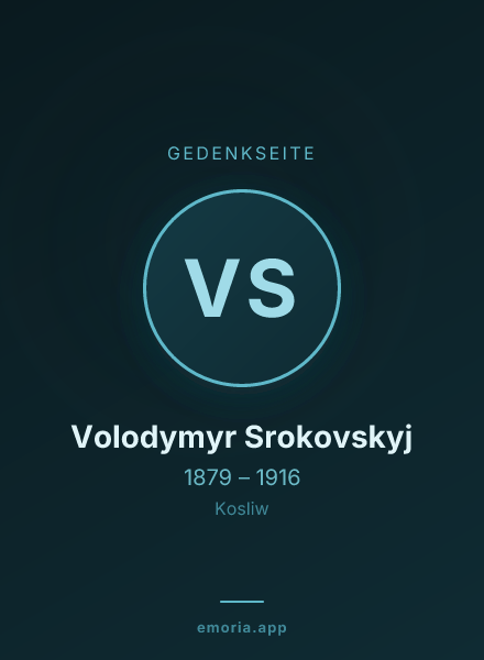 Gedenkportrait von Volodymyr Srokovskyj