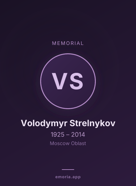 Memorial portrait of Volodymyr Strelnykov