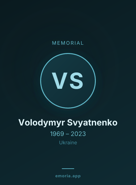 Memorial portrait of Volodymyr Svyatnenko