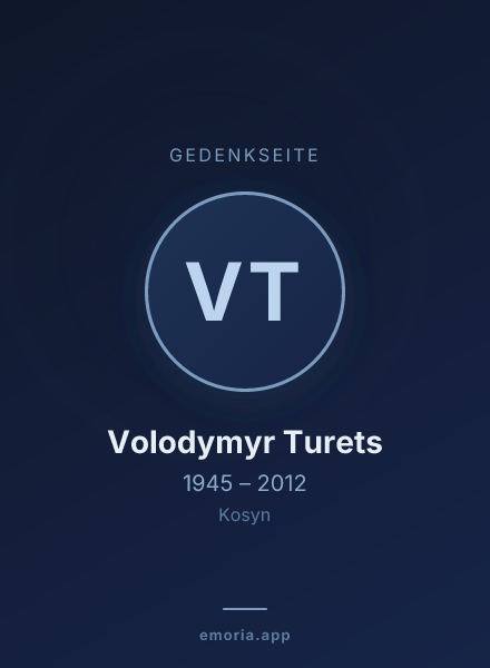 Gedenkportrait von Volodymyr Turets