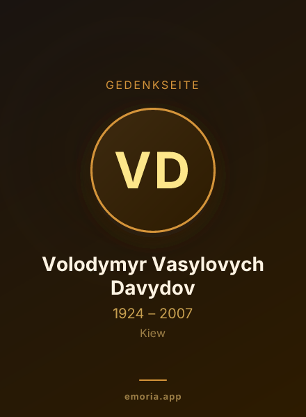 Gedenkportrait von Volodymyr Vasylovych Davydov