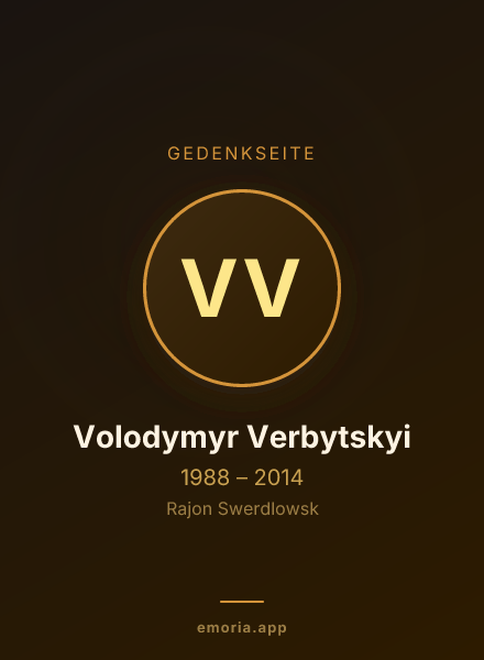 Gedenkportrait von Volodymyr Verbytskyi