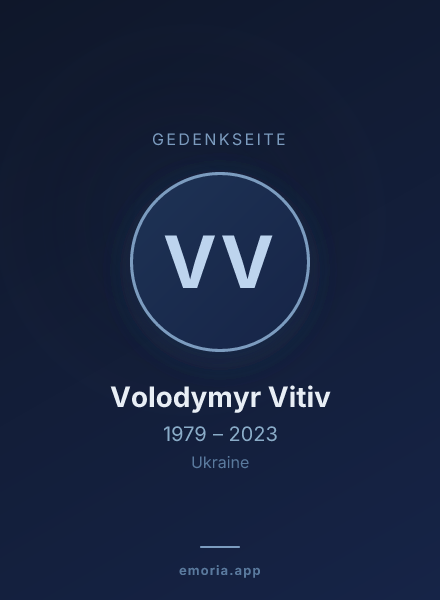 Gedenkportrait von Volodymyr Vitiv