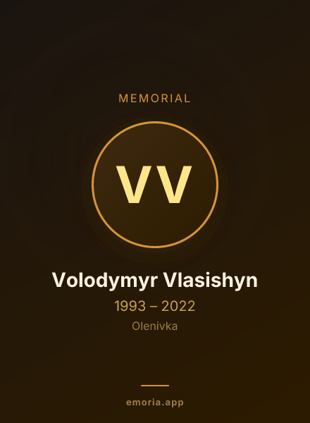 Memorial portrait of Volodymyr Vlasishyn
