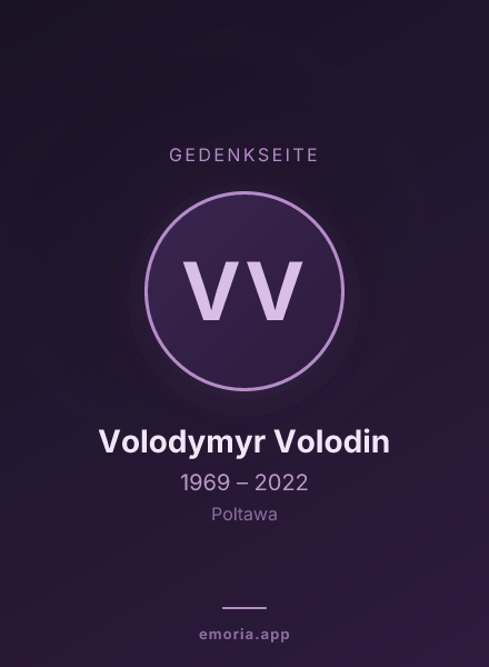 Gedenkportrait von Volodymyr Volodin