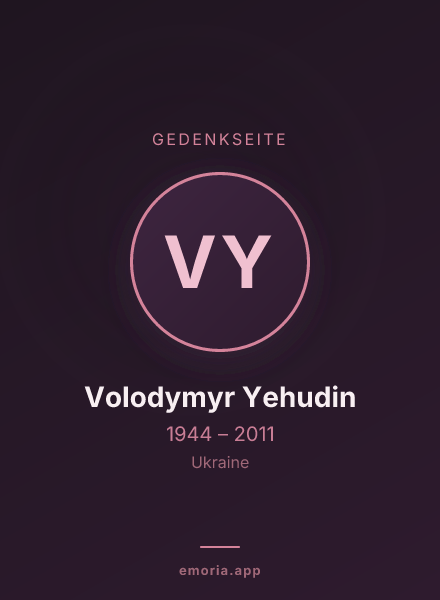 Gedenkportrait von Volodymyr Yehudin