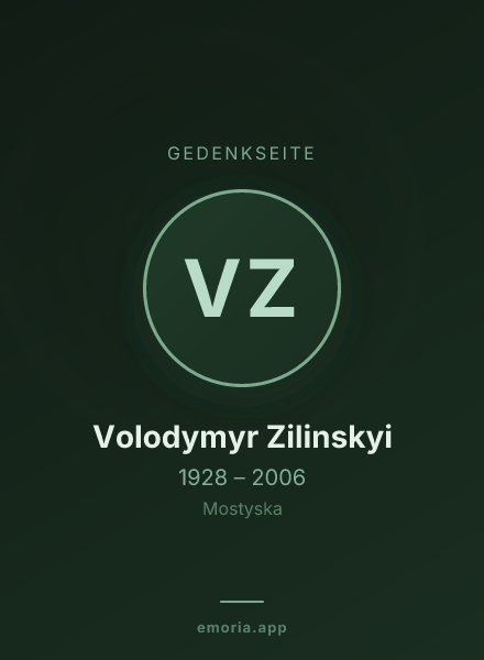 Gedenkportrait von Volodymyr Zilinskyi