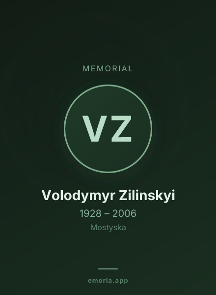 Memorial portrait of Volodymyr Zilinskyi