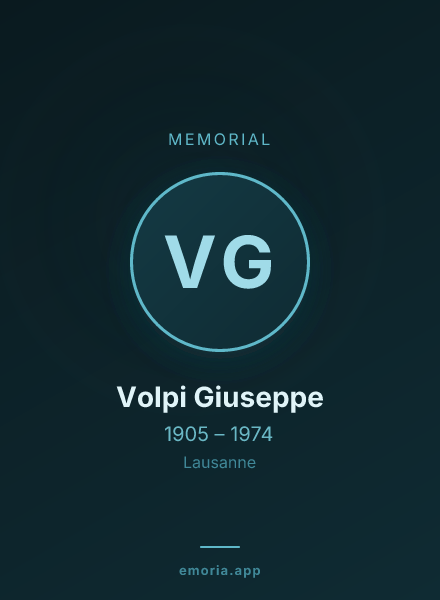 Memorial portrait of Volpi Giuseppe