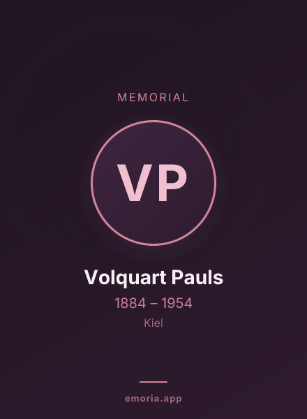 Memorial portrait of Volquart Pauls
