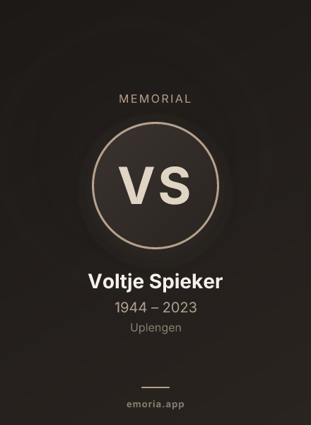 Memorial portrait of Voltje Spieker