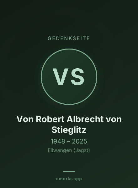 Gedenkportrait von Von Robert Albrecht von Stieglitz