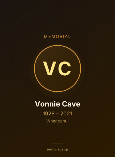 Memorial portrait of Vonnie Cave