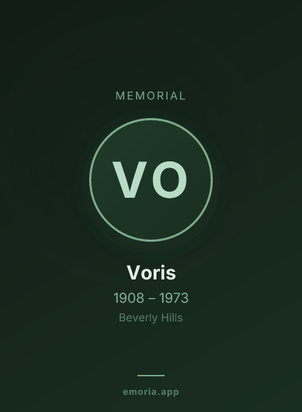 Memorial portrait of Voris