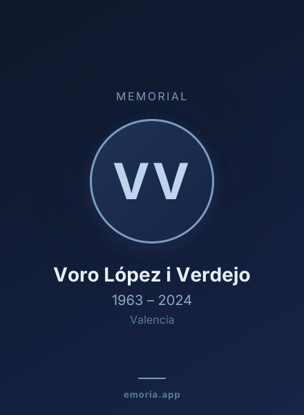 Memorial portrait of Voro López i Verdejo