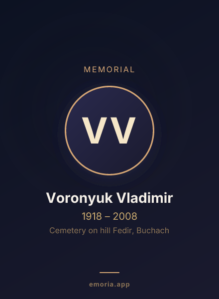 Memorial portrait of Voronyuk Vladimir