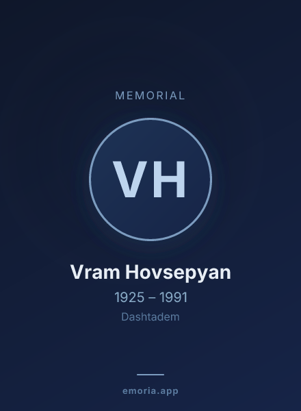 Memorial portrait of Vram Hovsepyan