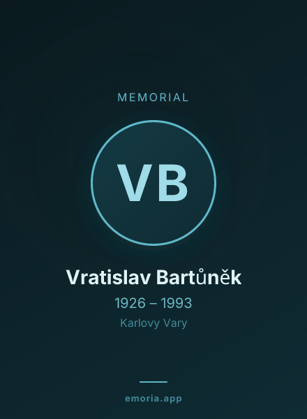 Memorial portrait of Vratislav Bartůněk
