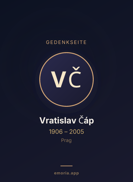 Gedenkportrait von Vratislav Čáp