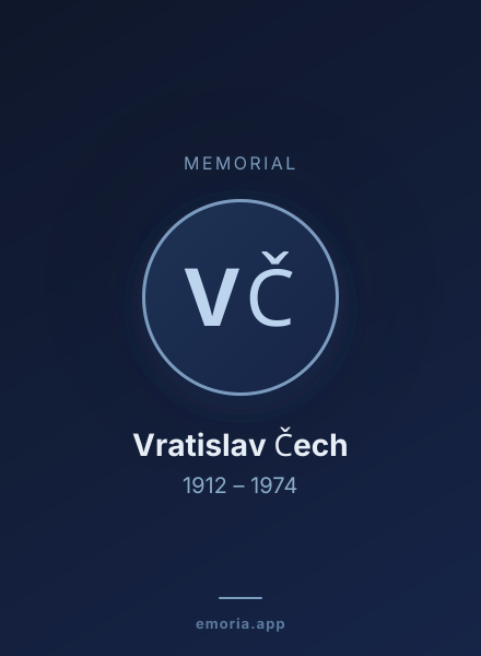 Memorial portrait of Vratislav Čech