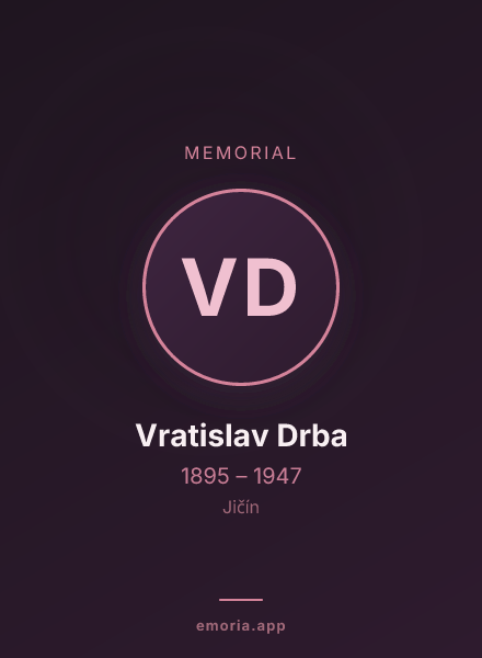 Memorial portrait of Vratislav Drba