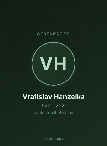 Gedenkportrait von Vratislav Hanzelka