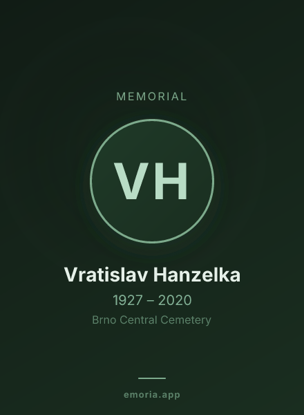 Memorial portrait of Vratislav Hanzelka
