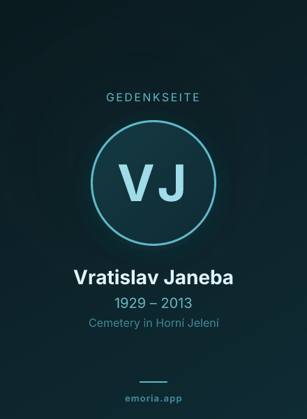 Gedenkportrait von Vratislav Janeba