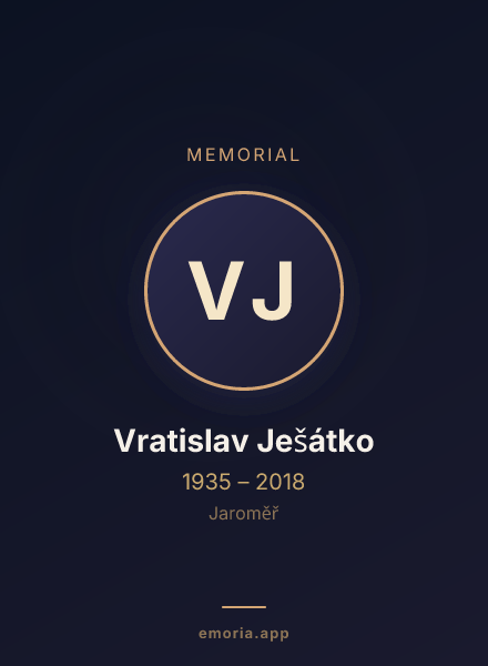 Memorial portrait of Vratislav Ješátko