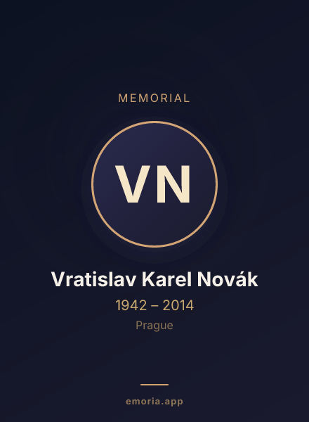 Memorial portrait of Vratislav Karel Novák