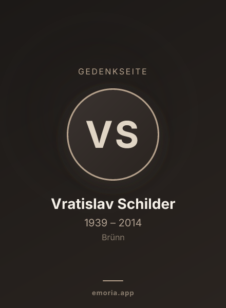 Gedenkportrait von Vratislav Schilder